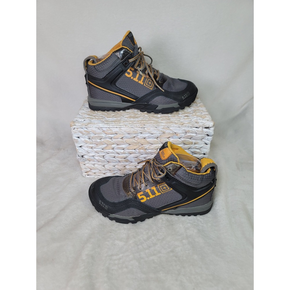 5.11 Tactical Range Master Boots Womens 7.5 Gunsmoke Grey Yellow 12148 Training
